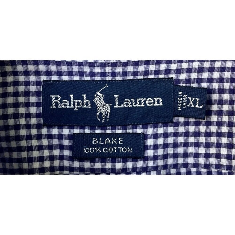 Ralph Lauren Men XL Polo Plaid Blake‎ 100% Cotton Long Sleeve Button Down Shirt - Picture 2 of 8